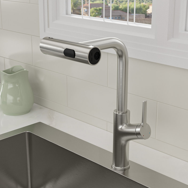 Pull Out Kitchen Faucet Kitchen Sink Faucet With Pull Down Sprayer Single Handle Stainless Steel Kitchen Faucet