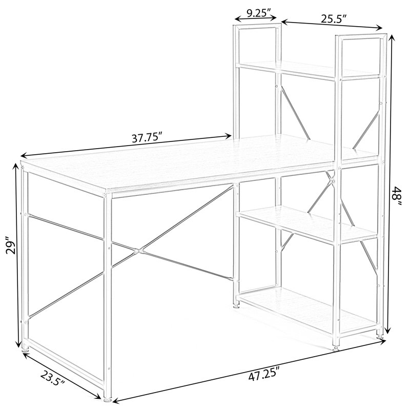 Southampton Metal Base Computer Desk, Natural