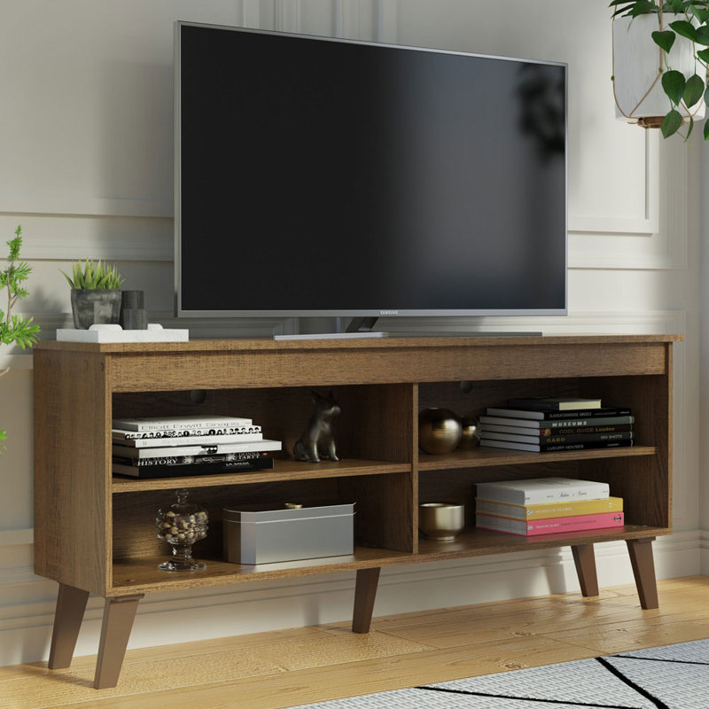 Meuble télé avec 4 tablettes et système de gestion des câbles Marianna