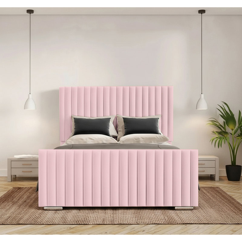 Abriyah Bed Frame, Pink, Single (3')
