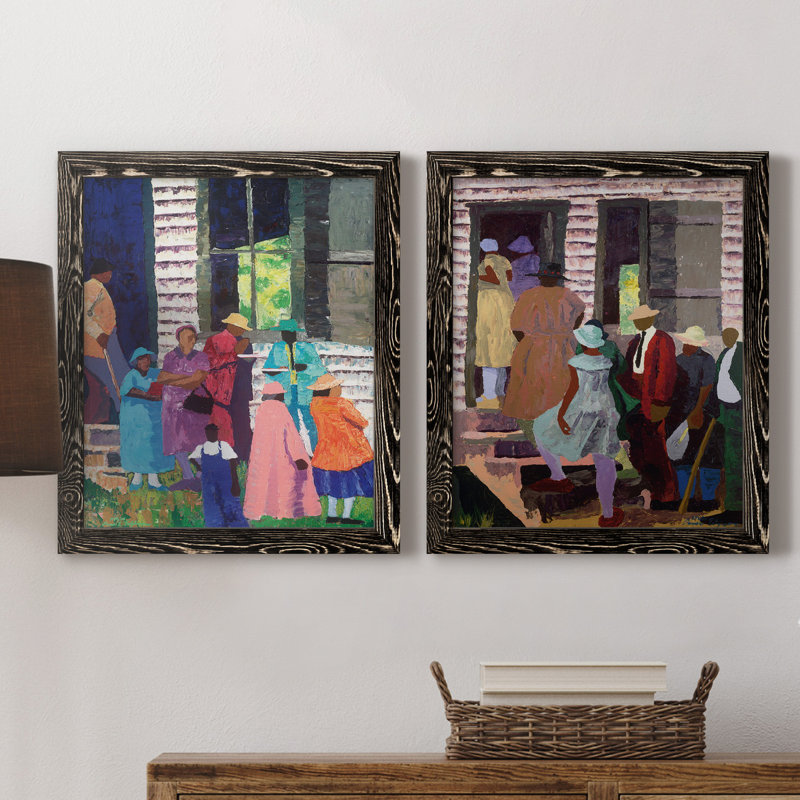 «Going to Church», ensemble de 2 reproductions d'art, H 24 po x l 36 po x P 1,5 po, H 31,5 po x l 47 po x P 1,5 po