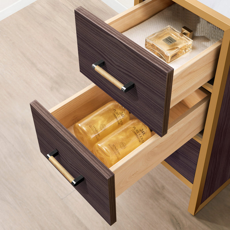 Toledo 12 po Armoire de rangement pour salle de bain et salon, Noyer foncé