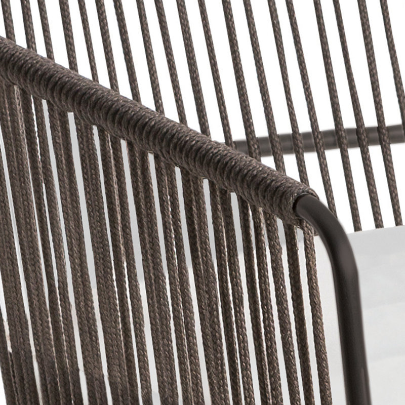 Sandur Patio Chair, Taupe Rope/Anthracite Frame, Lantern Slate