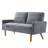 European Style Velvet Loveseat Sofa with Sleek Design-1037995341