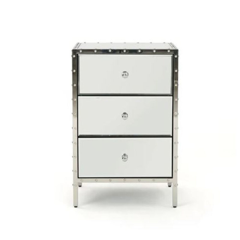Table de chevet en acier inoxydable Heppner