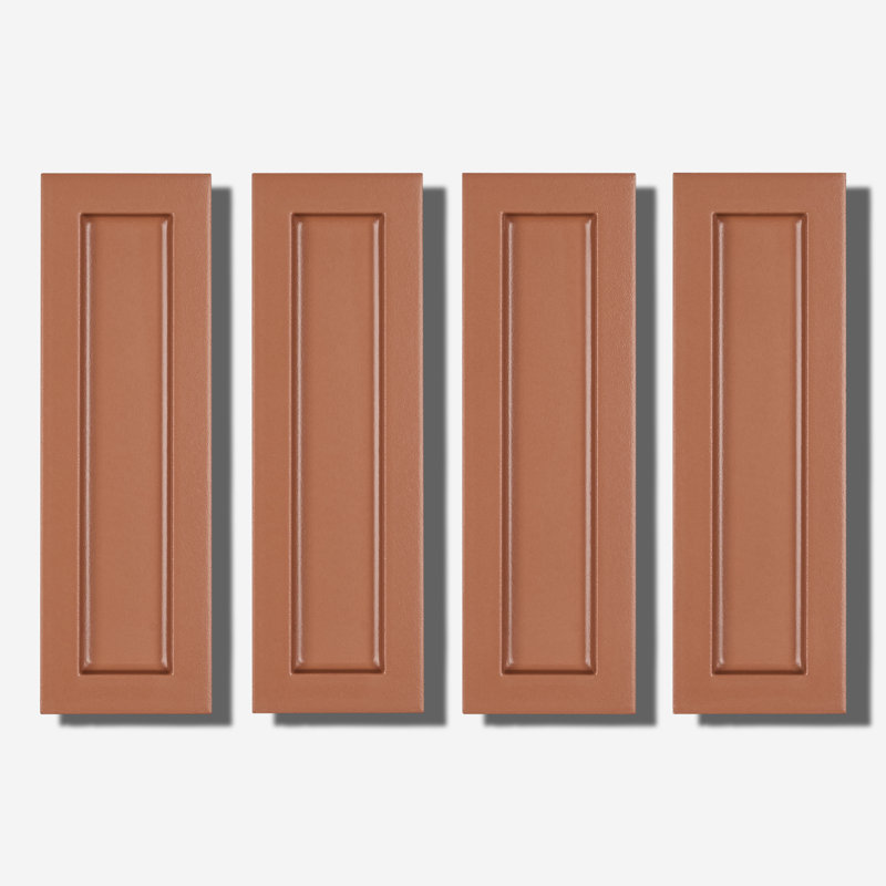 Arlo 3X11 3D Matte Ceramic Wall Tile, Terracotta