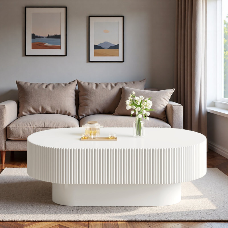 Table basse 48,4 po, Blanc
