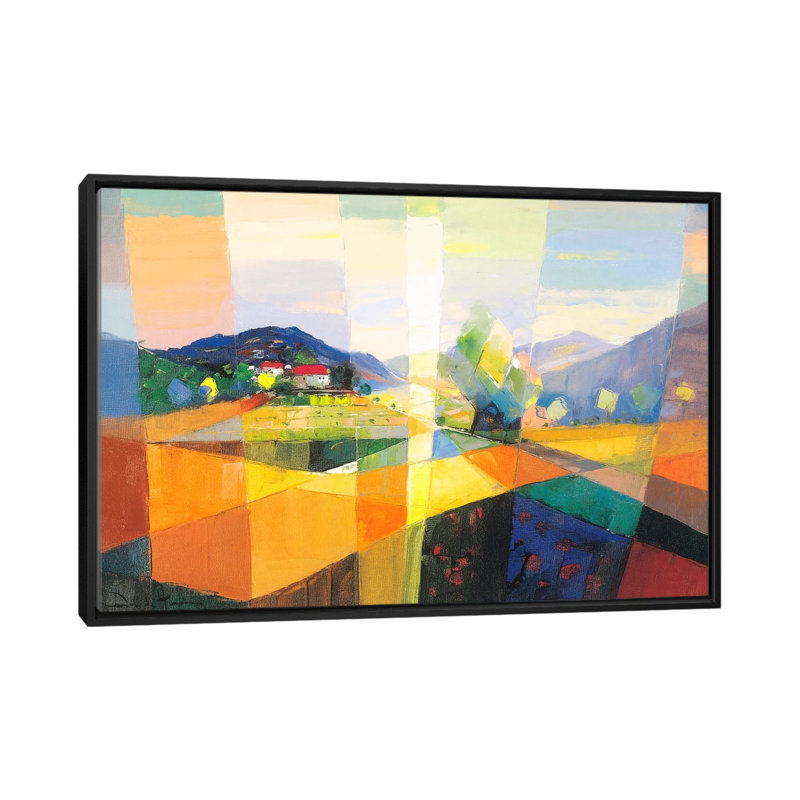 «San Leonino» par Rob de Haan, impression sur toile, H 18 po x l 26 po x P 1,5 po, Toile avec cadre noir, Pas de tapis