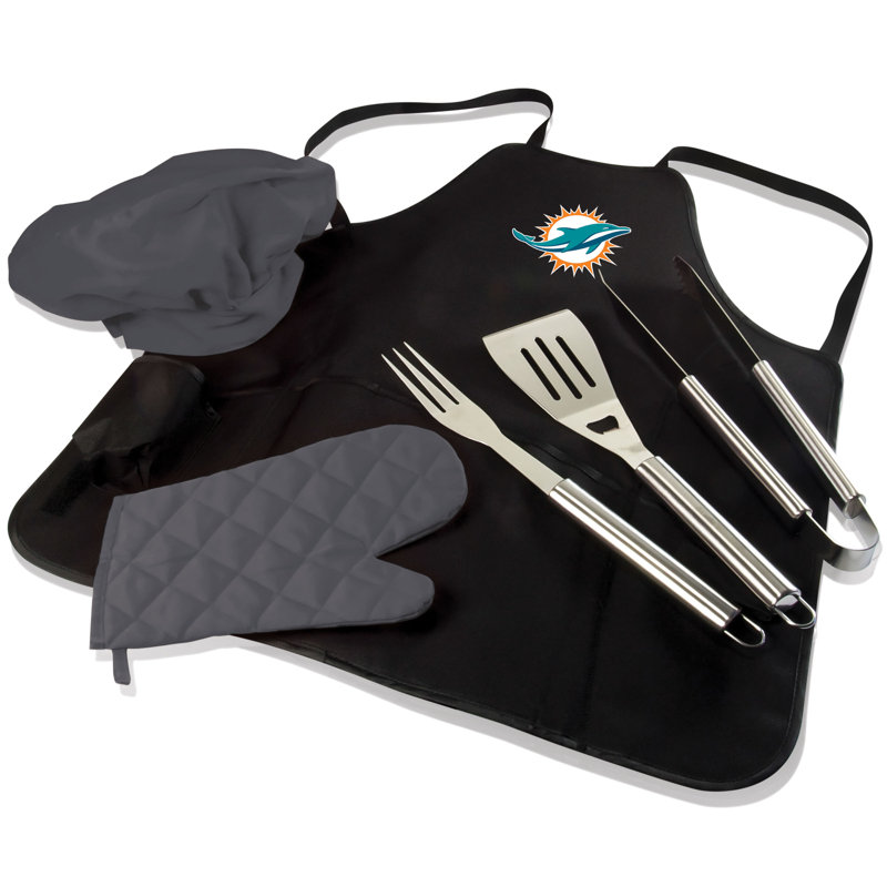 Solid Color Canvas Apron Sets, Miami Dolphins