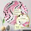 Papier peint zèbre rose - Miroir décoratif cercles concentriques-101222779