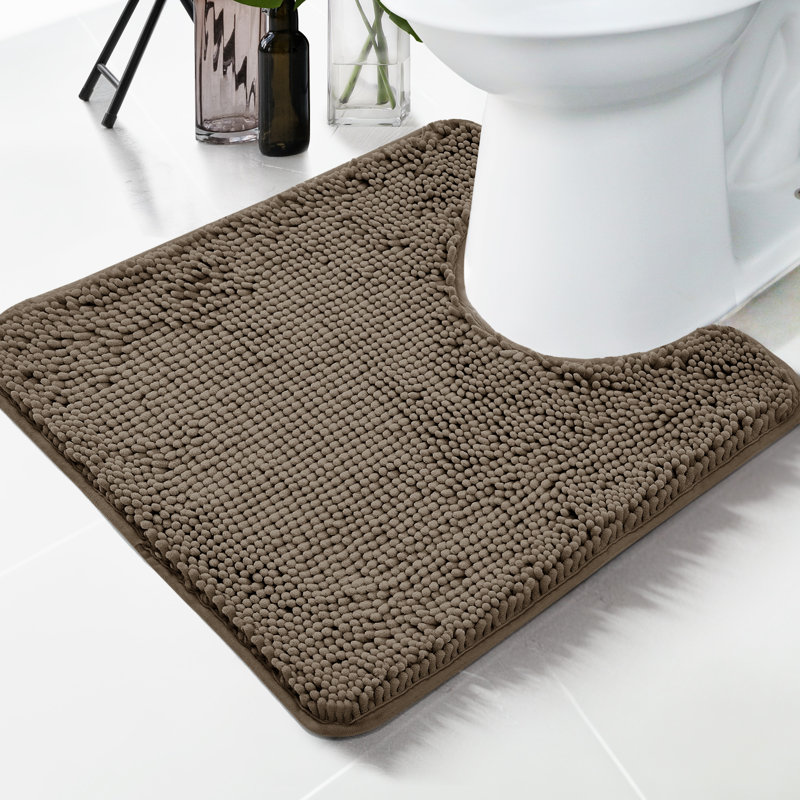 Tapis pour salle de bain Porreca, Brun