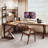 Walnut L-Shaped Solid Wood desk