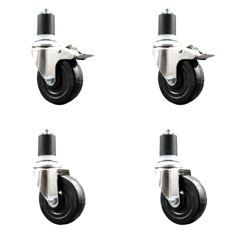 Swivel Stem Caster, 4" H x 4" W