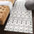 Junious Geometric Black/Charcoal/White Area Rug-134447009