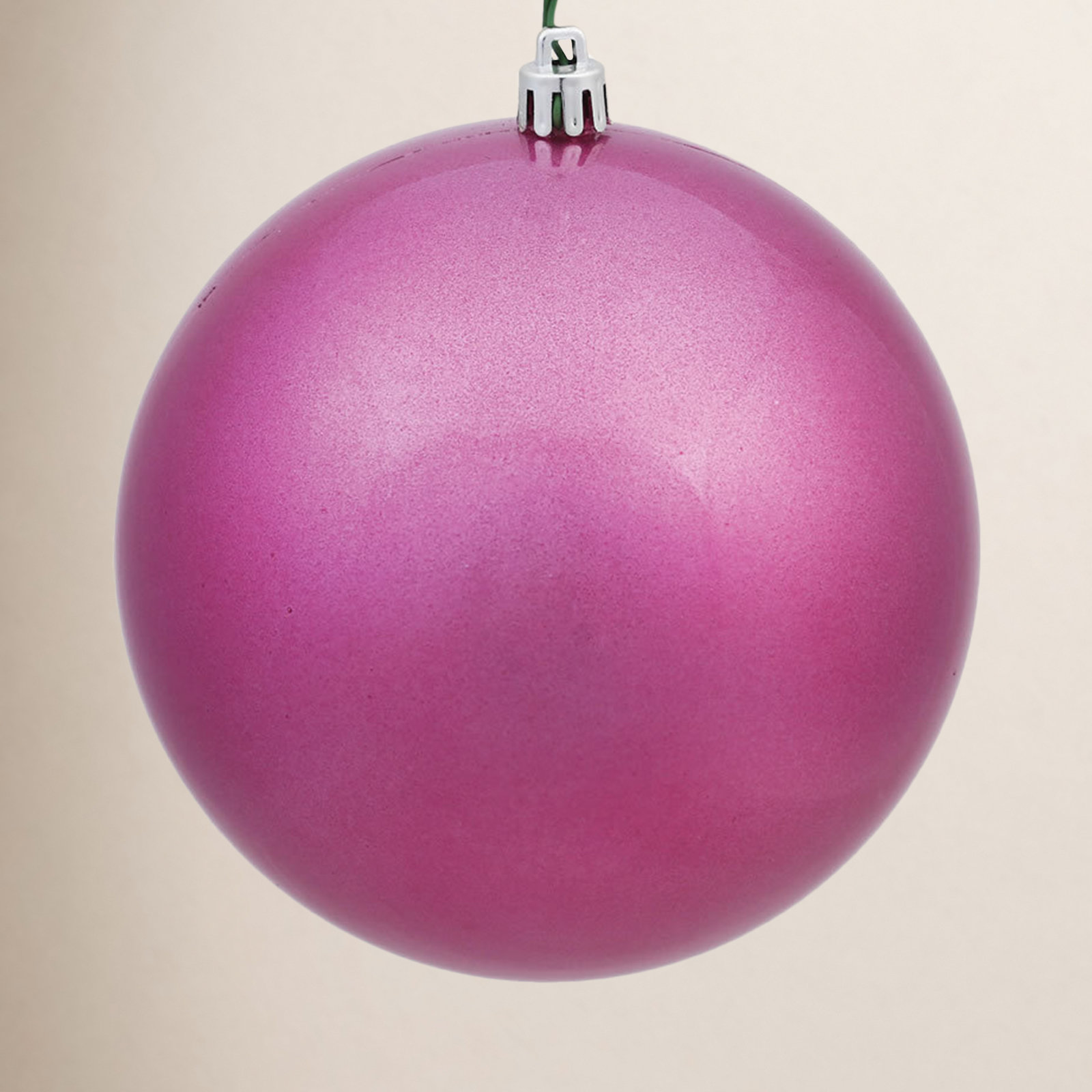 Holiday Décor Ball Ornament, Matte Mauve, 2.75" H x 2.75" W x 2.75" D