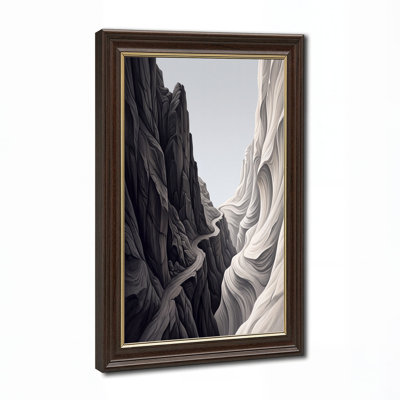 «Black and White Flowing Canyon Walls», art mural