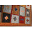 Tapis orange noué à la main de conception unique 5 pi 1 po x 8 pi 4 po