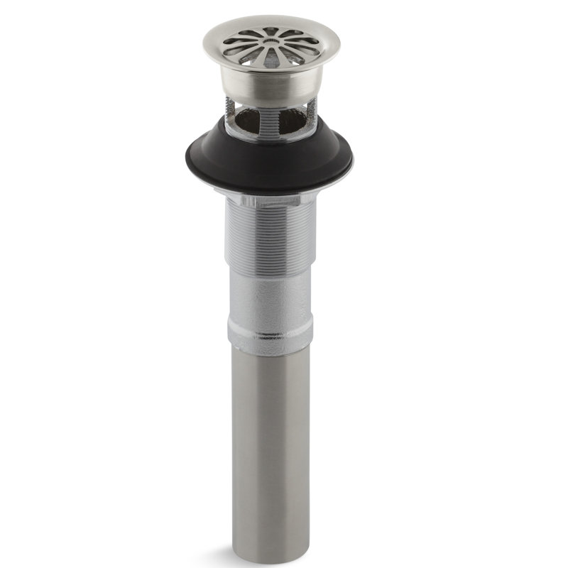 Drain d'évier de salle de bain Grid, Nickel brossé éclatant, Oui