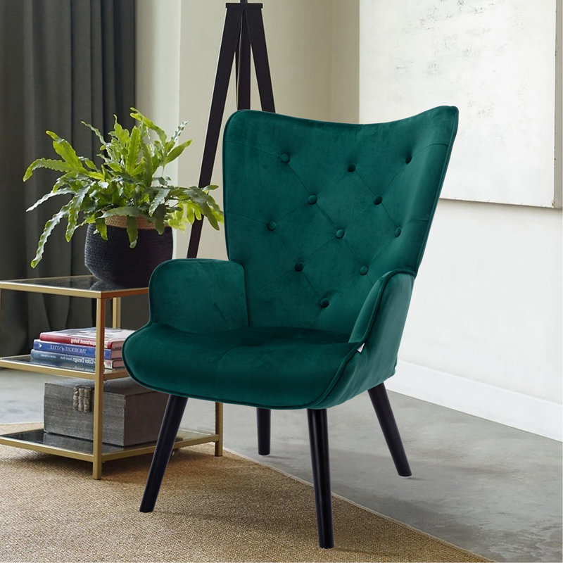 Fauteuil à oreilles capitonné de 29,96 po de largeur