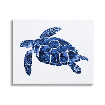 «Blue Speckled Sea Turtle», reproduction d'art sur toile par Patti Mann