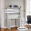 Bureau d'écriture blanc avec huche-2124961510