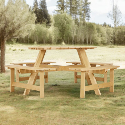 Izhak 8 - Person Patio Dining Set with Round Table