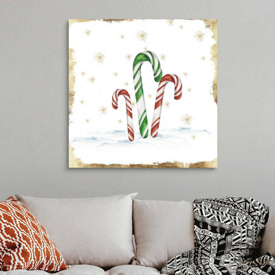 " Snowy Candycanes II " Painting Print