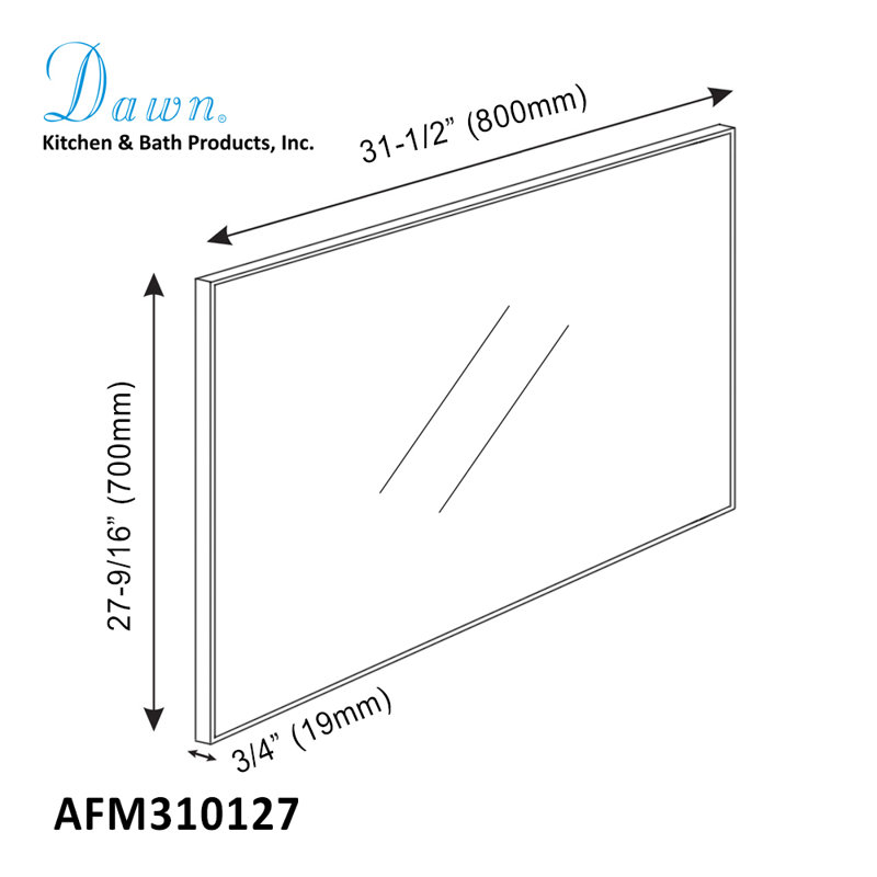 Mukai Metal Rectangle Wall Mirror