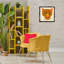 Cadre flottant Modern Leopard Wildlife Face, design par Carrie Cantwell-588174827-588174826