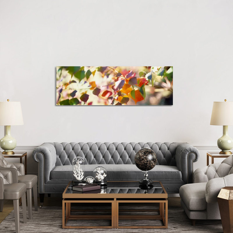 Chinese Tallow Leaves 1 Piece Wrapped Canvas Panoramic Wall Art, 152.4 cm H x 50.8 cm W x 1.91 cm D