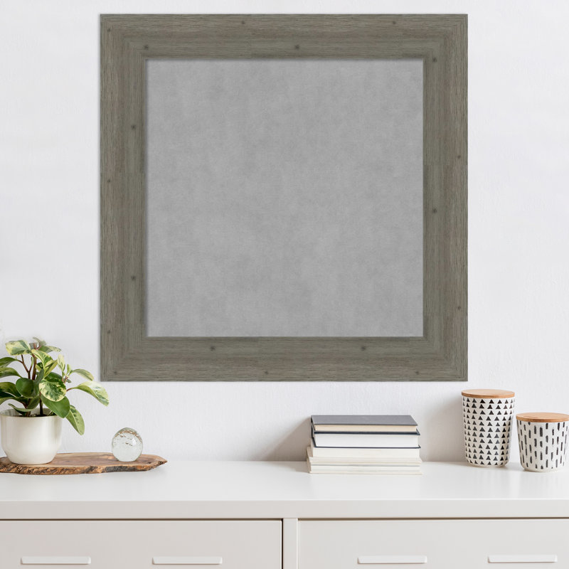 Tableau magnétique encadré gris Fencepost, H 31 po x l 31 po