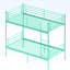 Lit superposé moderne pour chambre à coucher, simple au-dessus d'un lit simple, bruit, fabrication en fer, surface d'usure, taille en métal de conception séparable, inclus, avec clôture, support-459674347