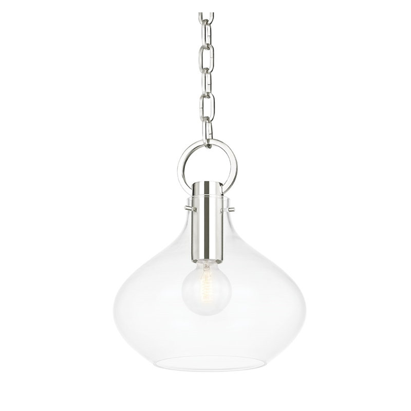 Luminaire suspendu Lina par Becki Owens, H 19,5 po x l 16,75 po x P 16,75 po, Nickel poli