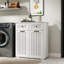 Armoire à linge avec 2 paniers à linge amovibles et 2 tiroirs