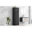 Grande armoire de rangement avec trois tiroirs pour salle de bain / bureau, noir