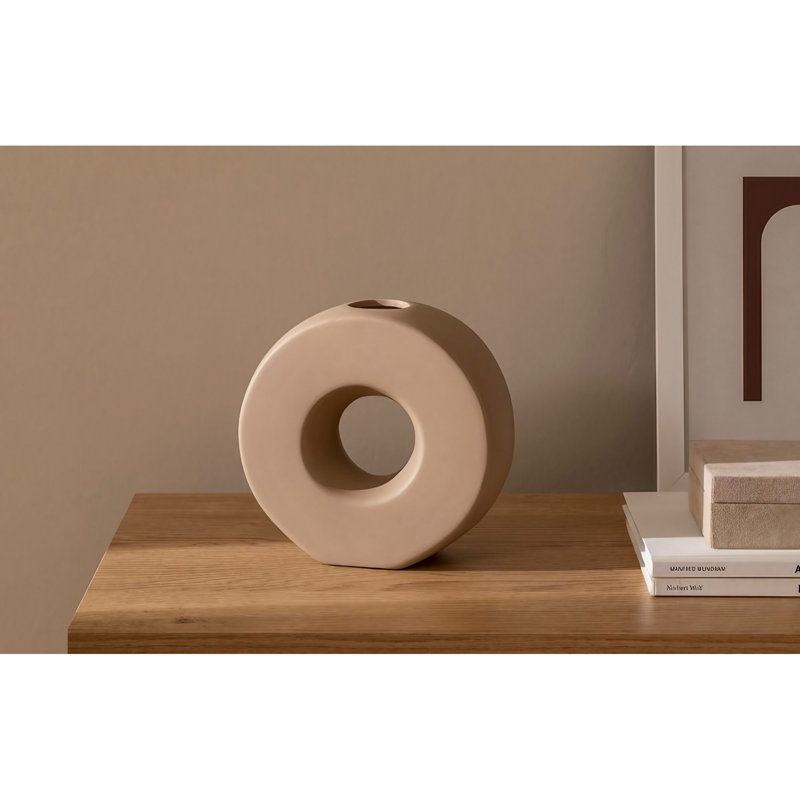 Élégant vase en céramique blanche de 7,9 po x 3,1 po x 7,5 po | Fabrication 100% céramique durable | Idéal pour la décoration intérieure, les centres de table et les arrangements floraux | Ajoute une touche de sophistication à tout espace