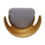 Of 2 Bar Chairs, Mid-century Look, Grey Upholstery, Rubberwood, 41" H Stool Pair, Fabric Cushion, Strong Rubberwood Structure, 41