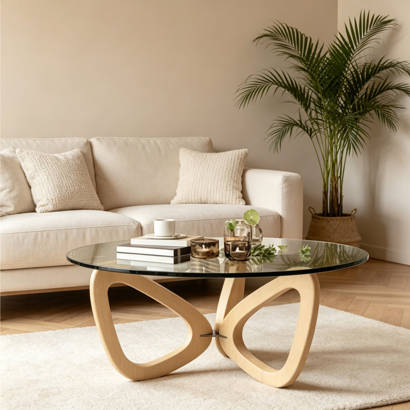 Table basse en verre trempé