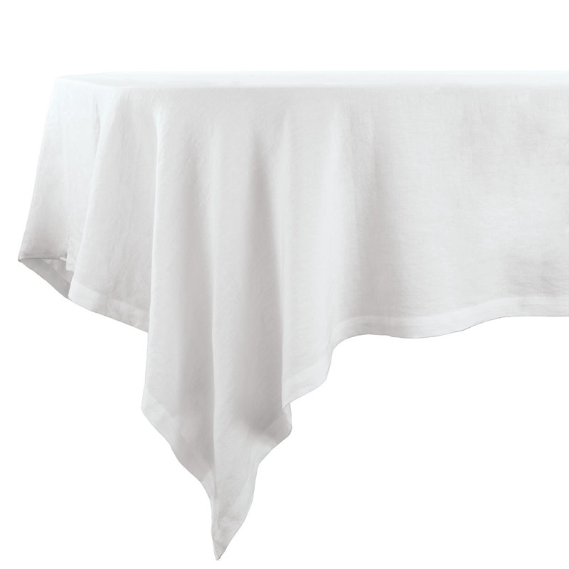 Amalfi Tablecloth, White, 120" L x 65" W