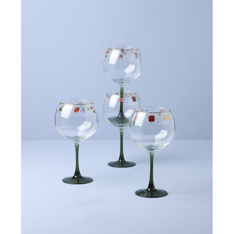 Lenox Nutcracker Ballet Balloon Wine Glasses, Set of 4