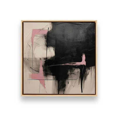 12 "x 12" Midnight Rose Dreamscape v2, reproduction sur toile dans un cadre doré poli