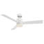 Ventilateur de plafond intelligent à 3 pales de 44 po pour l'extérieur et l'intérieur avec télécommande et ensemble d'éclairage à DEL inclus-50617989-50617993-118433076