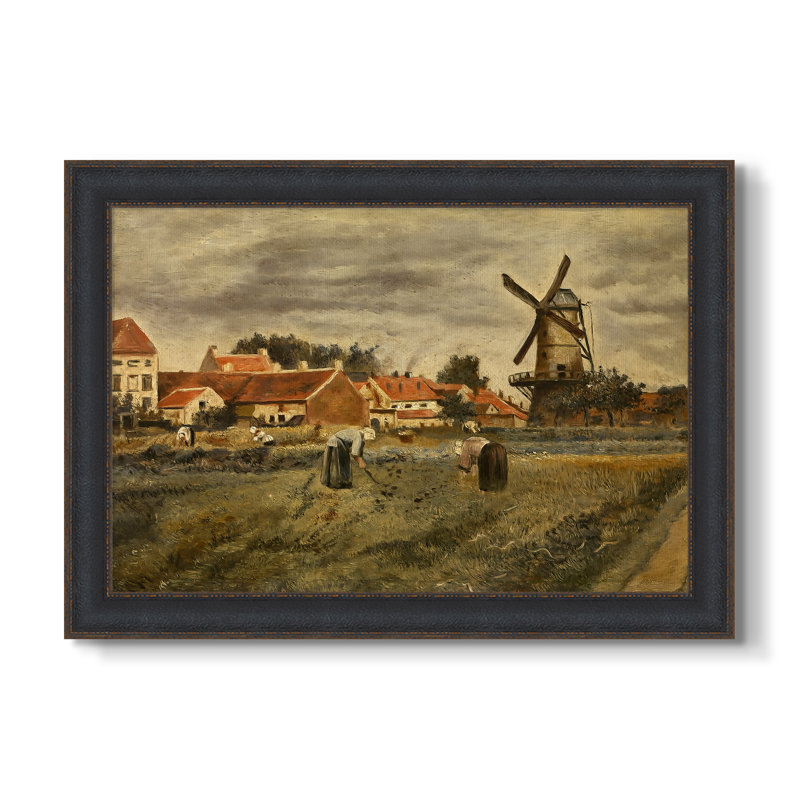 La récolte de pommes de terre, 1875 - Henri De Braekeleer - Toile encadrée sur mesure, 20x28 INNER SIZE, Framed Canvas