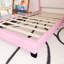 Lit princesse rembourré avec tête de lit couronne, lit plateforme avec tête de lit-1264967344-1264967349