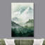 Woodland Forest Landscape Green Mountain Nature Scene Modern Decor Large Frame, impression sur toile, art mural-73622930-119395186-73622932