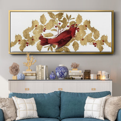 Red Bird Christmas Collection D-, toile encadrée