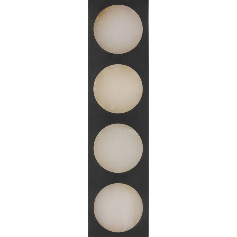 Dichotomy Sconce with Alabaster, 18" H x 4.5" W x 0.75" D, Bronze, 4 Lights