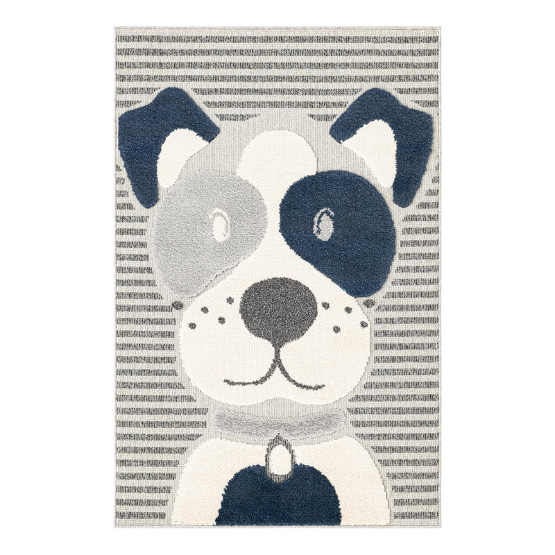 Unique Loom Doggo Whimsy Kids Rug, Rectangle 4'1" x 6'1"