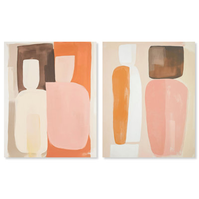 Ensemble de chambre à coucher «Tones of Restfulness Duo» par Art Remedy, tendue sur châssis, 24 x 30