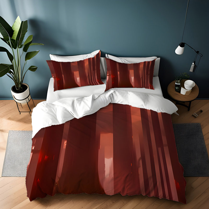 Polyester Duvet Cover, King Duvet Cover + 2 King Shams